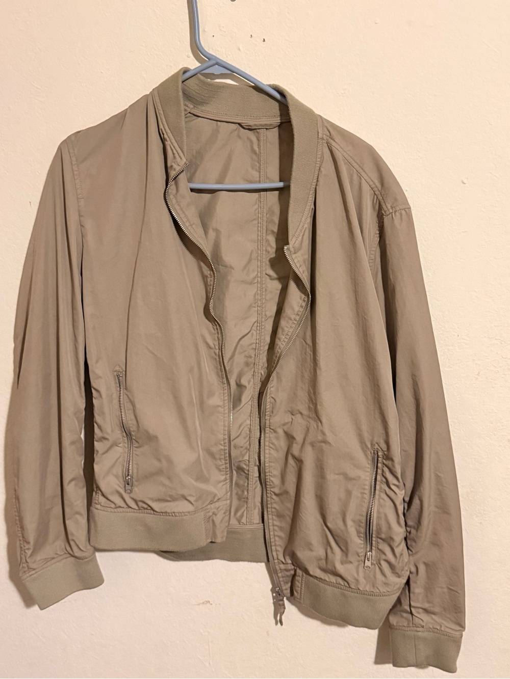 AllSaints Taupe Lightweight Bomber Jacket Unixes